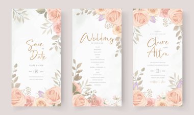 Güzel, yumuşak bir çiçek ve düğün davetiyesi tasarımı bırakır.