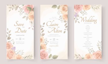 Güzel, yumuşak bir çiçek ve düğün davetiyesi tasarımı bırakır.