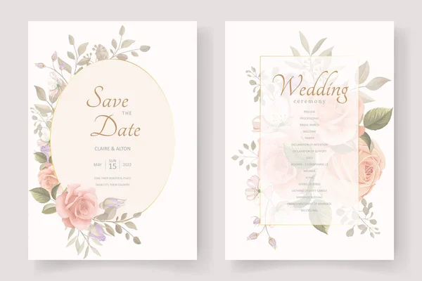 Güzel, yumuşak bir çiçek ve düğün davetiyesi tasarımı bırakır.