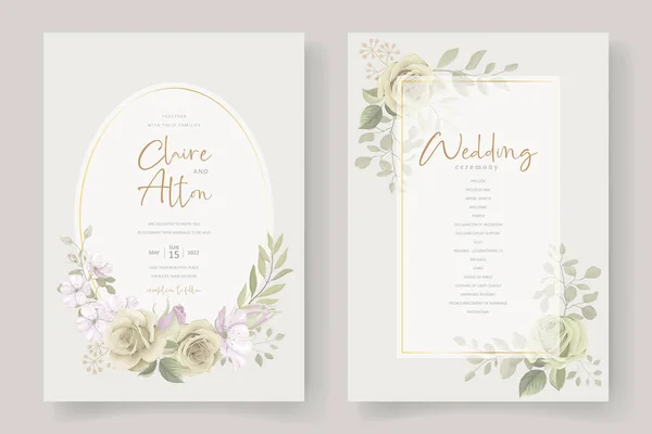 Güzel, yumuşak bir çiçek ve düğün davetiyesi tasarımı bırakır.