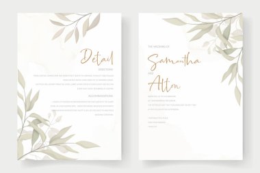 Güzel, yumuşak bir çiçek ve düğün davetiyesi tasarımı bırakır.