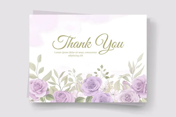 Obrigado Design Cartão Tema Flor —  Vetores de Stock