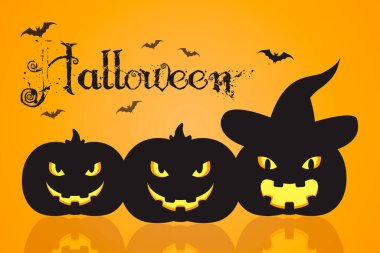 Balkabağı meyve silueti süsüyle Cadılar Bayramı arka plan tasarımı