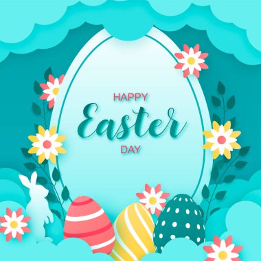 Kağıt stilinde mutlu Paskalya günleri.