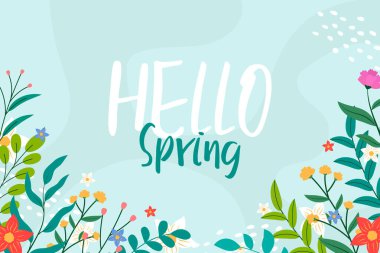 Soyut dekoratif öğe ile bahar arkaplanı