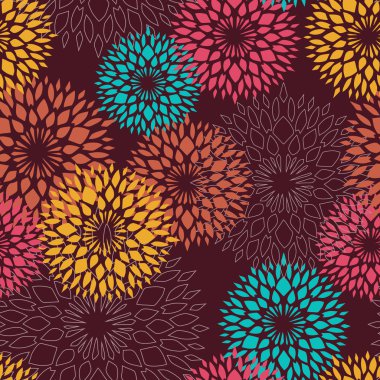 sonbahar çiçek Dikişsiz desen arka plan