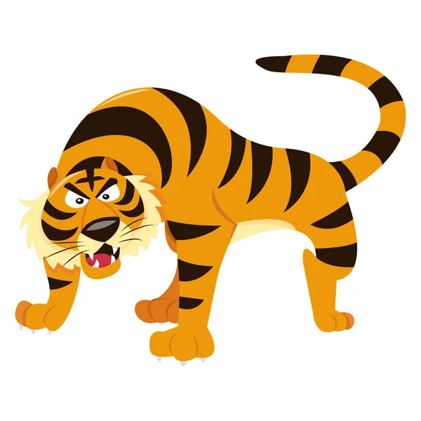 Tigre de dibujos animados — Vector de stock