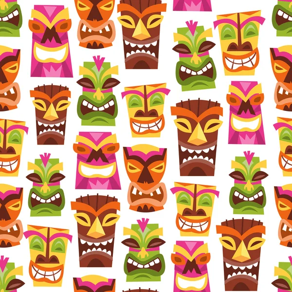 Retro Hawaiian Luau parti Tiki Dikişsiz desen arka plan