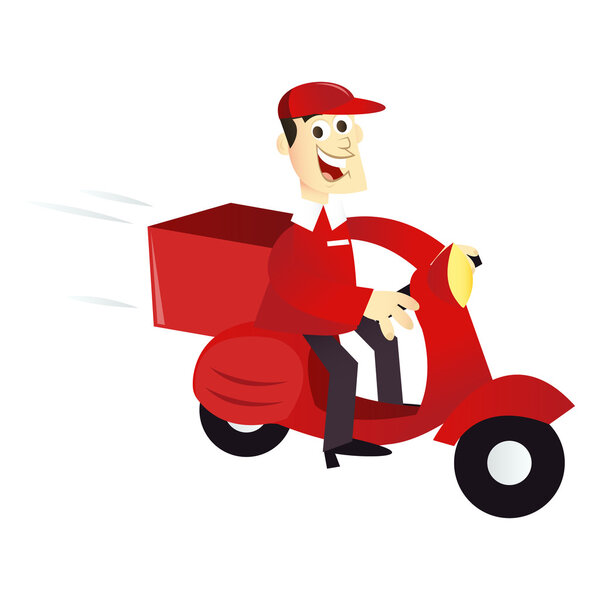 Home Delivery Scooter Man