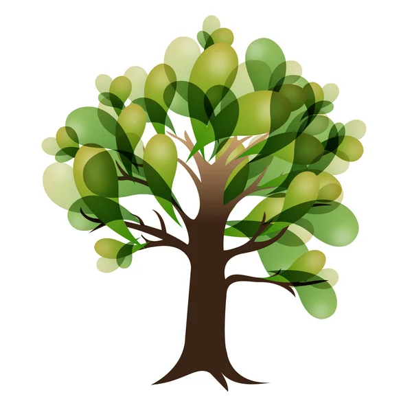 Color Blend Eco Tree — Stock Vector