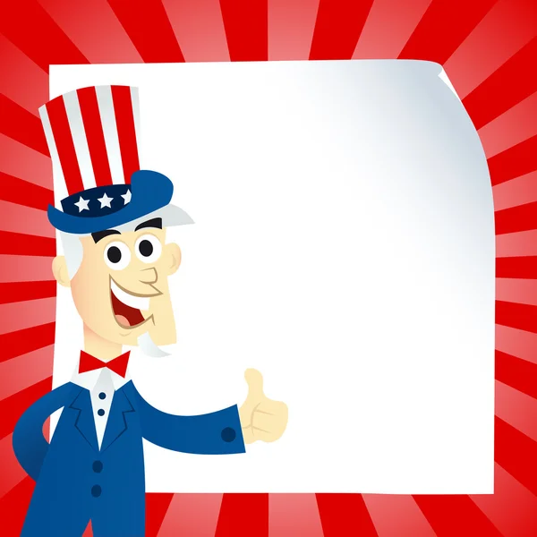 Uncle Sam copy space — Stock Vector