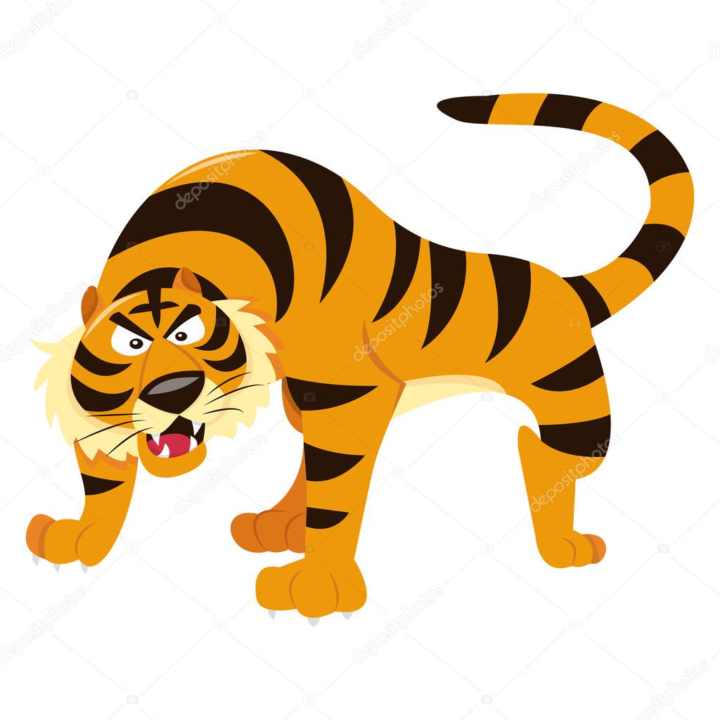 Cartoon Tiger Stock Illustration by ©totallyjamie #71194621