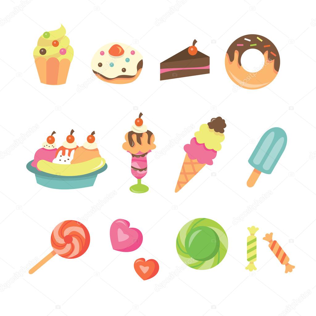Sweet Desserts Icon Set