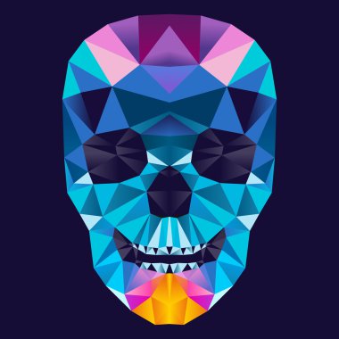 Geometrik üçgen Renk Blend kafatası