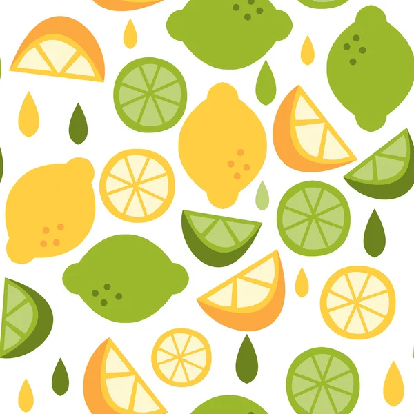 Citrus nahtlose Muster Hintergrund — Stockvektor