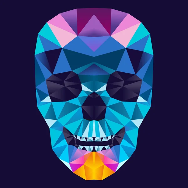 Triangle géométrique couleur mélange crâne — Image vectorielle