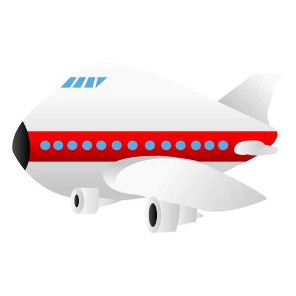 Cartoon Jumbo Jet Airplane — Stock Vector