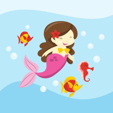 Mutlu denizkızı Yüzme