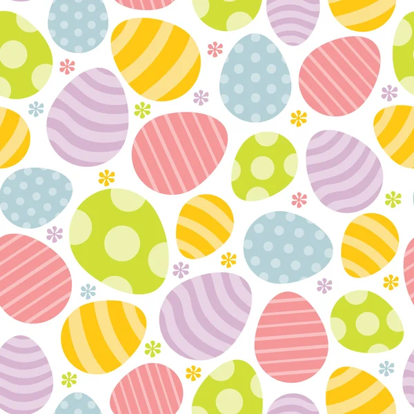 幸せな甘いイースター卵のシームレスなパターン背景 — ストックベクタ