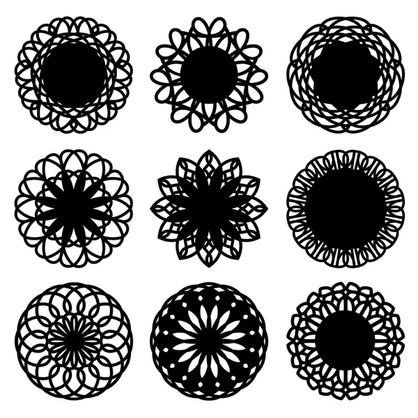 Cercle de dentelle napperon — Image vectorielle