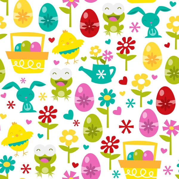 Happy Easter liefde naadloze patroon achtergrond — Stockvector