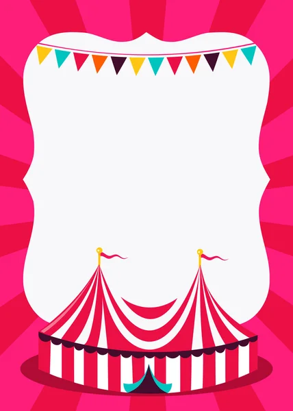 Carnival Circus Tent Copy space — Stock Vector