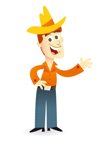 Cowboy texan moderne — Image vectorielle