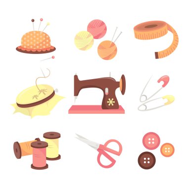 Sewing & Haberdashery Icons clipart