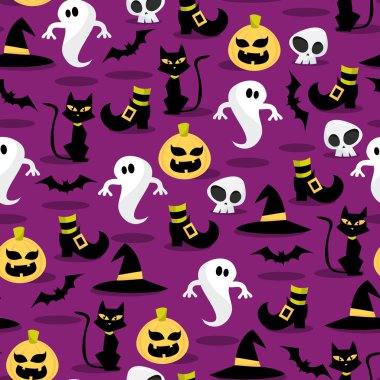 Spooky Halloween Dikişsiz desen arka plan