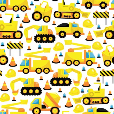Construction Seamless Pattern Background clipart