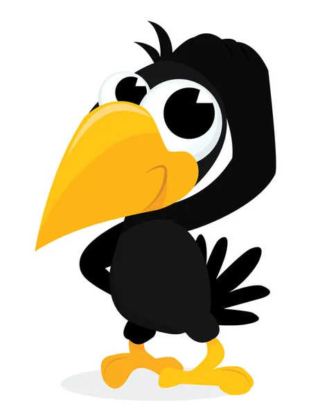 Cartoon Crow — Stock Vector