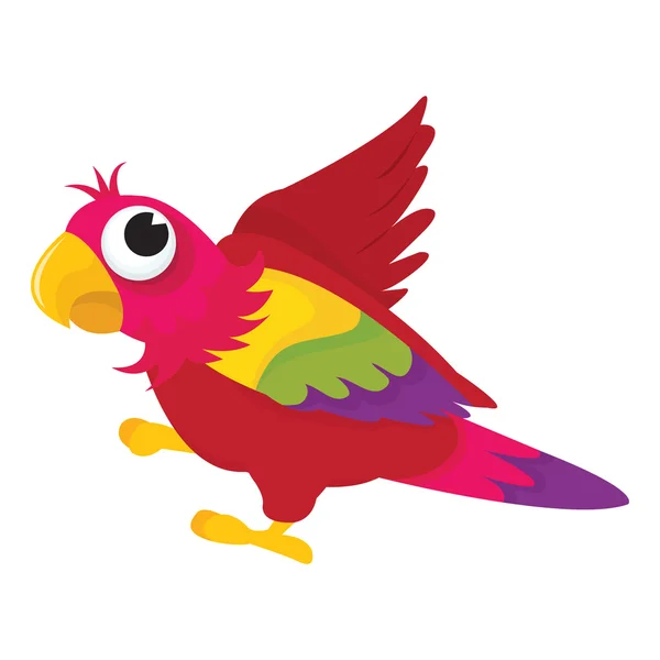 Cartoon Parrot — Stock Vector