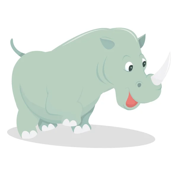 Rinoceronte de desenhos animados bonito — Vetor de Stock