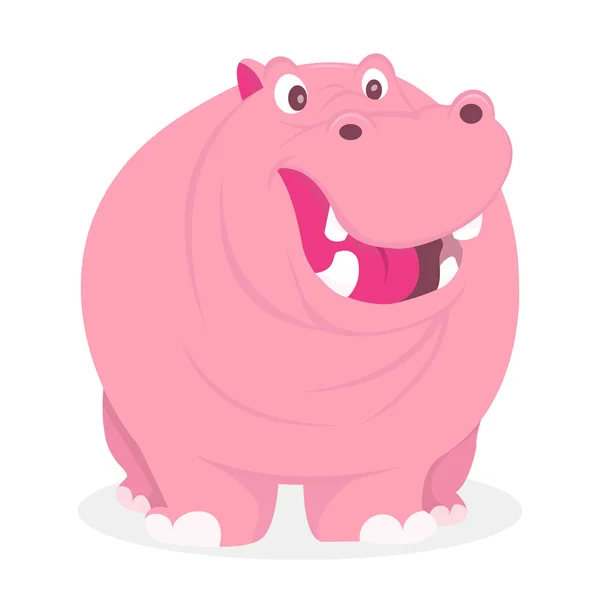 Cartoon lachende hippo — Stockvector