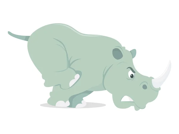 Cartoon opladen Rhino — Stockvector