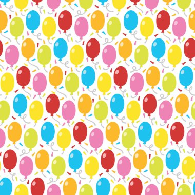 Balonlar ve konfeti Dikişsiz desen arka plan