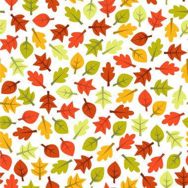 Retro sonbahar yaprakları Dikişsiz desen arka plan