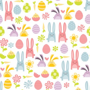 Mutlu tatlı Paskalya Dikişsiz desen arka plan
