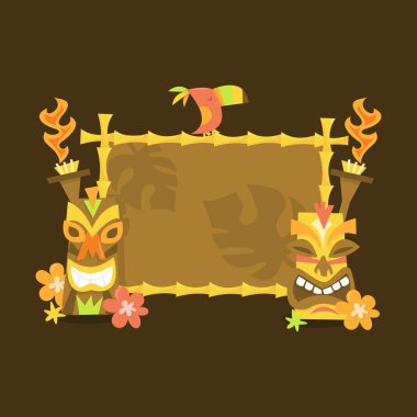 Luau Tiki Sign clipart