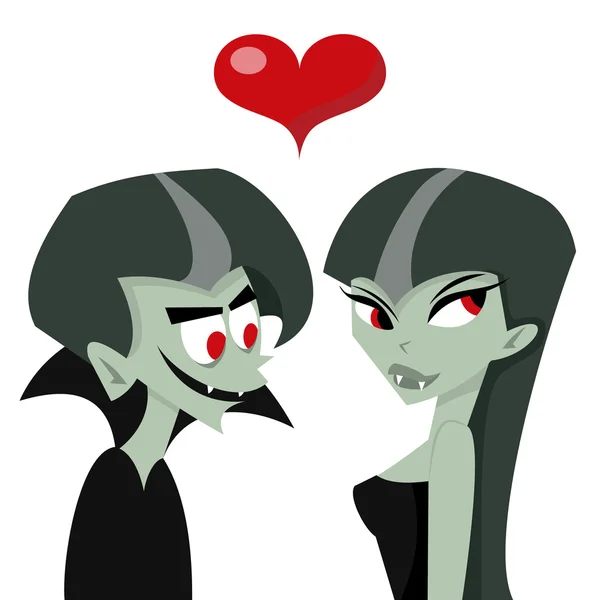 Her ne kadar vampirlere aşk — Stok Vektör