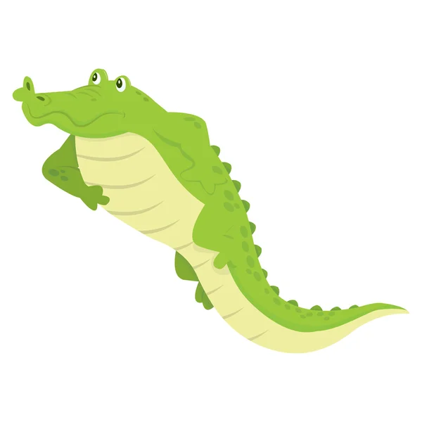 Crocodile de bande dessinée relaxant — Image vectorielle