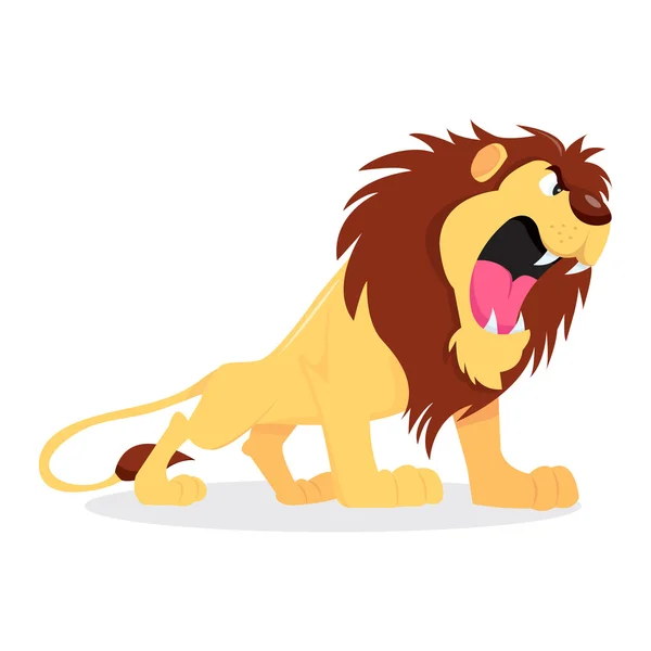 Cartoon Roaring Lion — Stock Vector