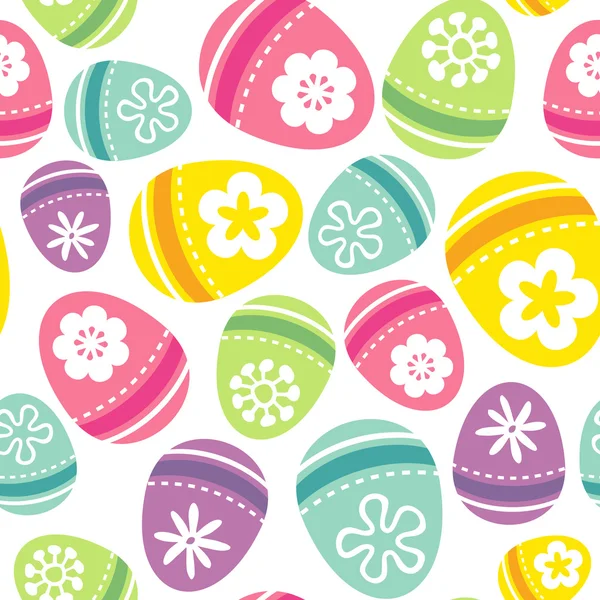 レトロなイースター卵のシームレスなパターン背景 — ストックベクタ