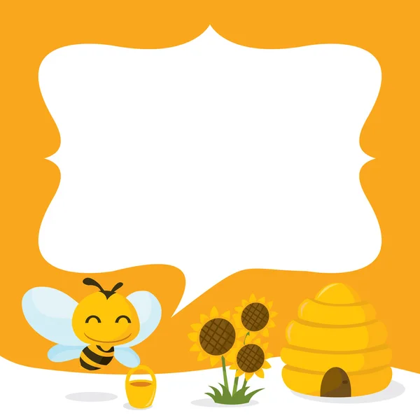 Mensaje de abeja miel — Archivo Imágenes Vectoriales