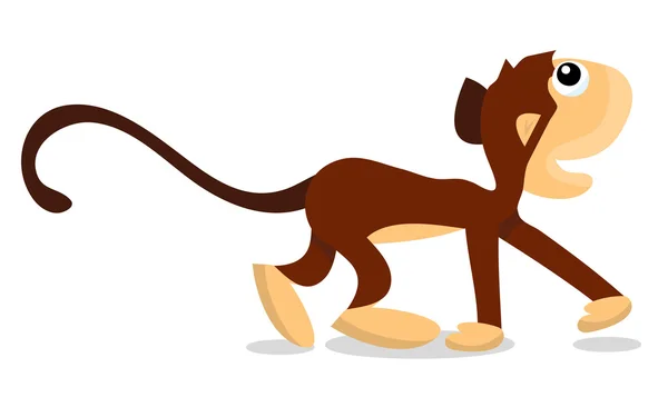 Cartoon Walking Monkey — Stock Vector