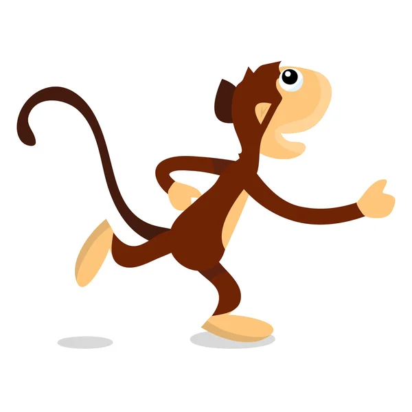 Dessin animé Running Monkey — Image vectorielle