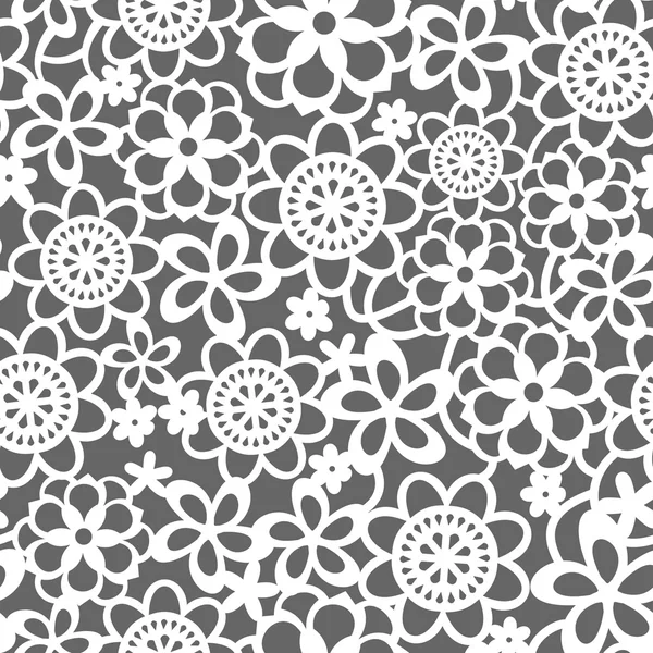 Floral dentelle sans couture motif fond — Image vectorielle