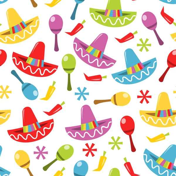 Mexicain Fiesta sans couture motif arrière-plan — Image vectorielle