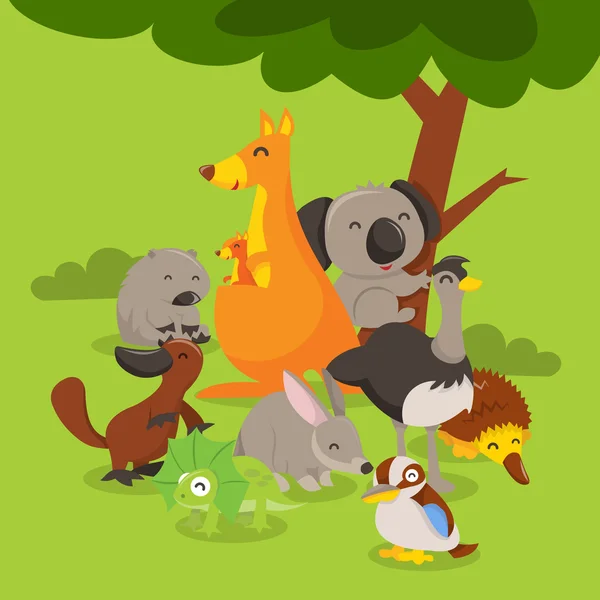 Australian Animals Scene Royalty Free Stock Illustrations