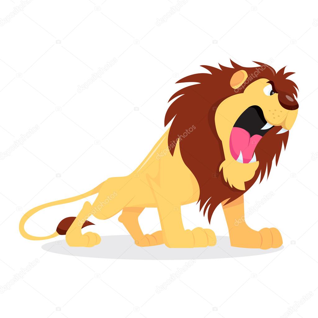 Cartoon Roaring Lion Stock Illustration by ©totallyjamie #72502531